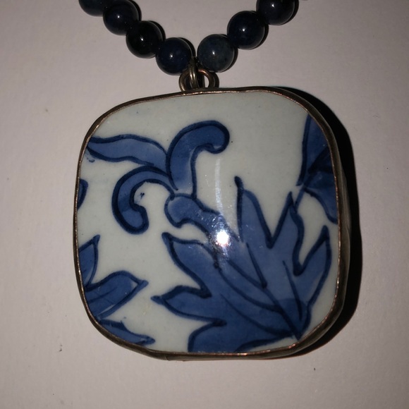 South Moon Under necklace with flower medallion. - Picture 3 of 5